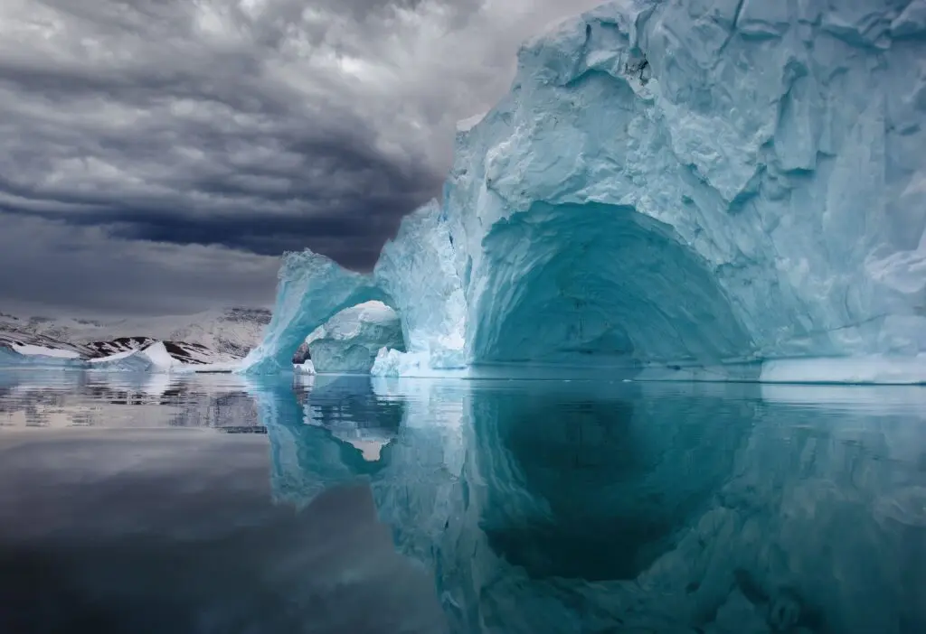 icebergs reflections in east greenland 2024 06 17 21 06 48 utc