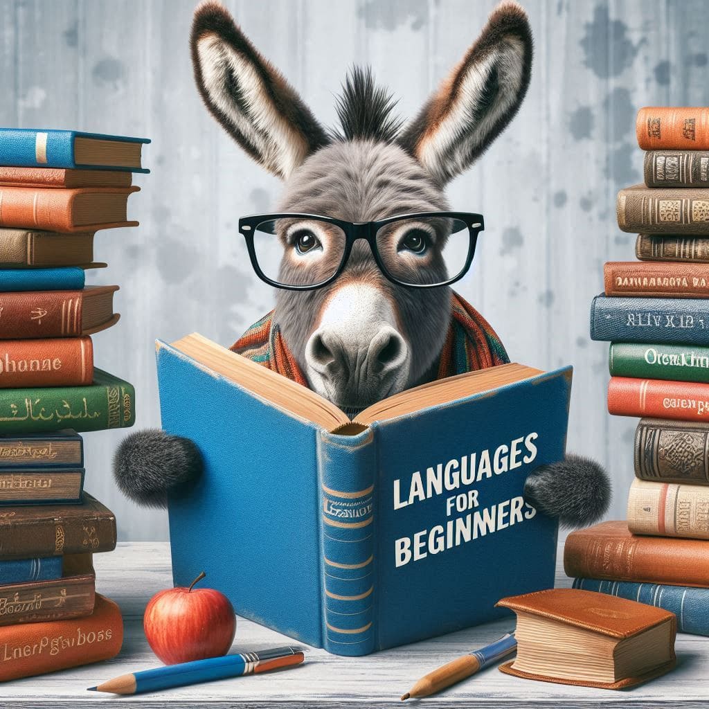 Burro a ler um livro